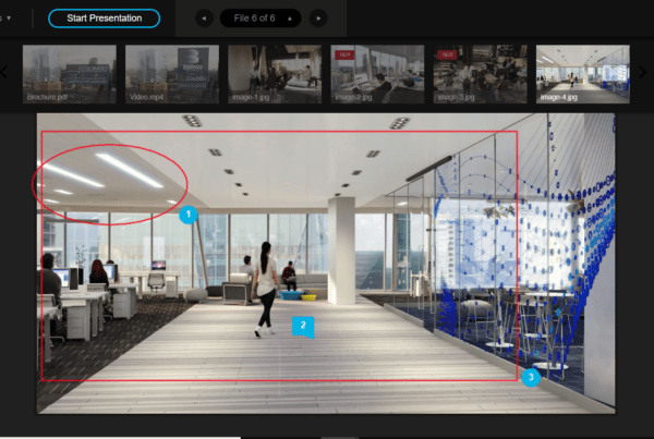 Website review feature visual example