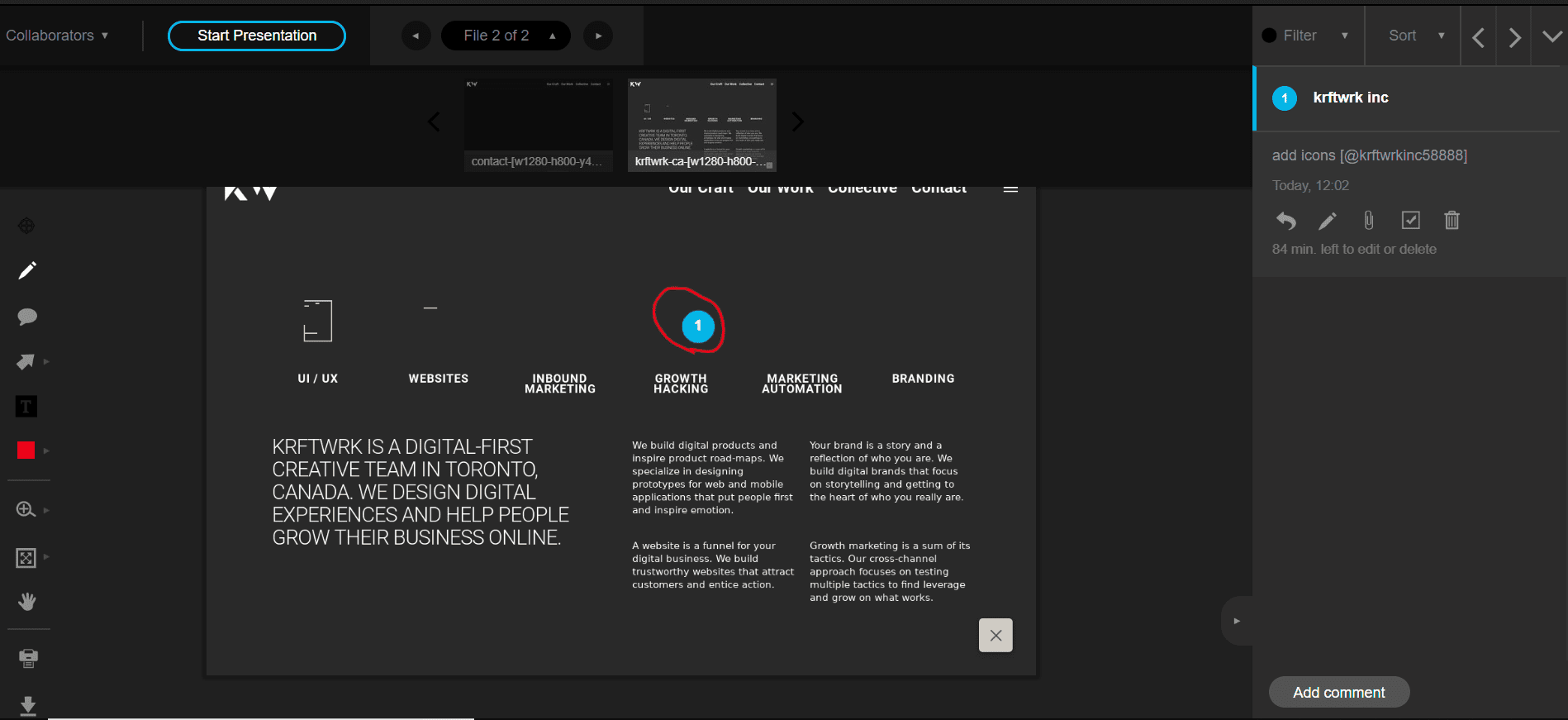 editing on images in web design