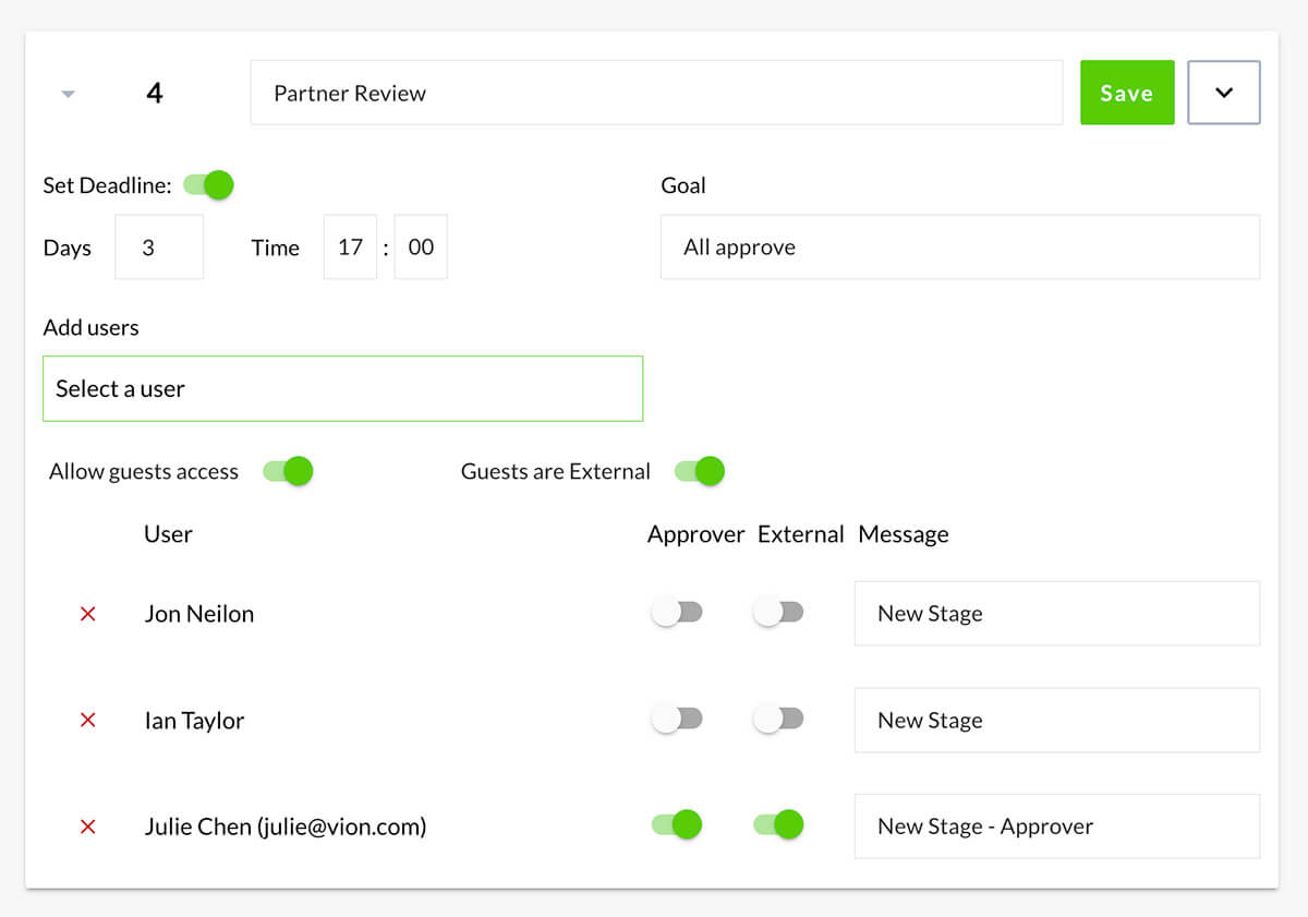 Workflow Automation Stages